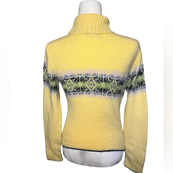 Y2K Fuzzy Turtleneck Ski Sweater Small Vintage - Picture 2 of 5